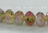 CLG03 12 inches 6*8mm faceted rondelle handmade lampwork beads