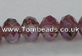 CLG06 12 inches 6*8mm faceted rondelle handmade lampwork beads