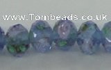 CLG07 12 inches 6*8mm faceted rondelle handmade lampwork beads