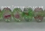 CLG09 12 inches 6*8mm faceted rondelle handmade lampwork beads