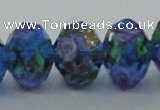 CLG17 13.5 inches 9*12mm faceted rondelle handmade lampwork beads