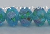 CLG23 13.5 inches 9*12mm faceted rondelle handmade lampwork beads