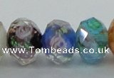 CLG24 13.5 inches 9*12mm faceted rondelle handmade lampwork beads