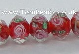 CLG25 15 inches 8*10mm faceted rondelle handmade lampwork beads