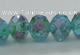 CLG28 15 inches 8*10mm faceted rondelle handmade lampwork beads