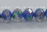 CLG30 15 inches 8*10mm faceted rondelle handmade lampwork beads