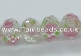 CLG31 15 inches 8*10mm faceted rondelle handmade lampwork beads