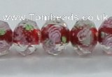 CLG32 15 inches 8*10mm faceted rondelle handmade lampwork beads