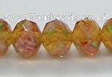 CLG34 15 inches 8*10mm faceted rondelle handmade lampwork beads