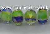 CLG38 14 inches 8*10mm faceted rondelle handmade lampwork beads