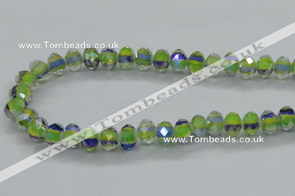 CLG38 14 inches 8*10mm faceted rondelle handmade lampwork beads