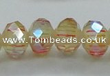 CLG39 14 inches 8*10mm faceted rondelle handmade lampwork beads