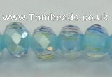 CLG42 14 inches 8*10mm faceted rondelle handmade lampwork beads