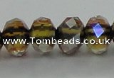 CLG43 14 inches 8*10mm faceted rondelle handmade lampwork beads