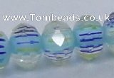 CLG44 13 inches 9*12mm faceted rondelle handmade lampwork beads