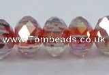 CLG47 13 inches 9*12mm faceted rondelle handmade lampwork beads