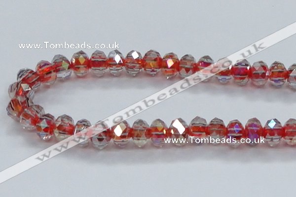 CLG47 13 inches 9*12mm faceted rondelle handmade lampwork beads