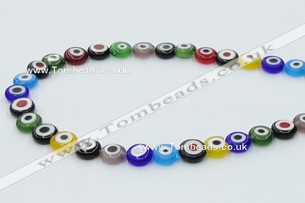 CLG507 16 inches 10mm flat round lampwork glass beads wholesale