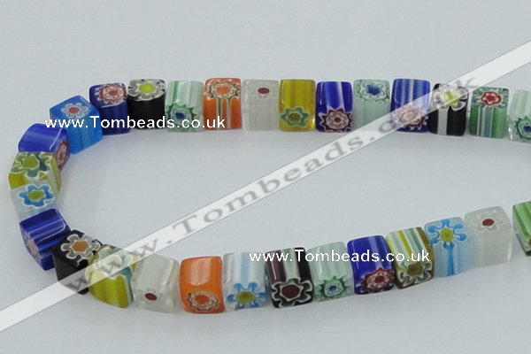 CLG512 16 inches 10*10mm cube lampwork glass beads wholesale