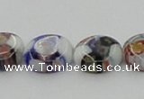 CLG515 16 inches 10mm flat round lampwork glass beads wholesale