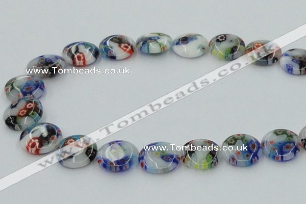CLG518 16 inches 16mm flat round lampwork glass beads wholesale
