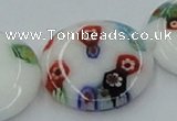 CLG519 16 inches 20mm flat round lampwork glass beads wholesale