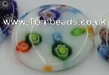 CLG520 16 inches 25mm flat round lampwork glass beads wholesale