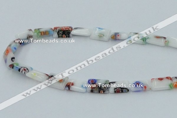 CLG521 16 inches 10*14mm rectangle lampwork glass beads wholesale