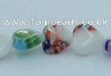 CLG524 16 inches 10*10mm heart lampwork glass beads wholesale