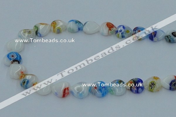 CLG525 16 inches 12*12mm heart lampwork glass beads wholesale