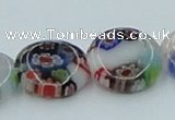 CLG527 16 inches 12mm flat round lampwork glass beads wholesale