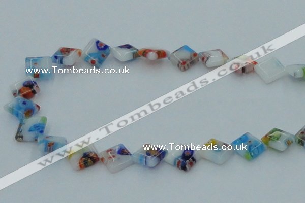 CLG529 16 inches 10*10mm diamond lampwork glass beads wholesale