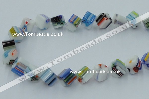 CLG530 16 inches 10*10mm cube lampwork glass beads wholesale