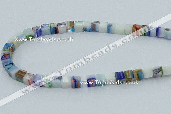 CLG531 16 inches 6*6mm cube lampwork glass beads wholesale