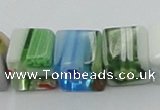 CLG532 16 inches 8*8mm cube lampwork glass beads wholesale