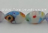 CLG537 16 inches 8*12mm rice lampwork glass beads wholesale