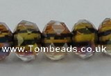 CLG54 13 inches 9*12mm faceted rondelle handmade lampwork beads