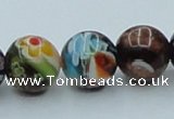 CLG541 16 inches 10mm round goldstone & lampwork glass beads