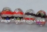 CLG55 13 inches 9*12mm faceted rondelle handmade lampwork beads