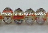 CLG56 13 inches 9*12mm faceted rondelle handmade lampwork beads