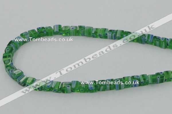 CLG561 16 inches 6*6mm cube lampwork glass beads wholesale