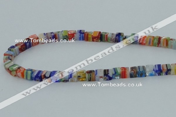 CLG562 16 inches 6*6mm cube lampwork glass beads wholesale