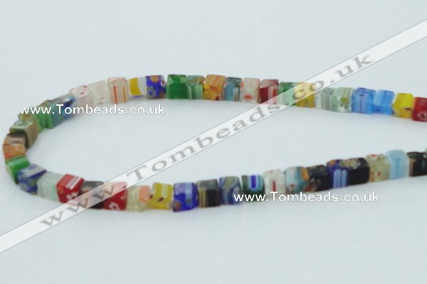 CLG566 16 inches 6*6mm cube lampwork glass beads wholesale