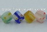 CLG568 16 inches 6*6mm cube lampwork glass beads wholesale