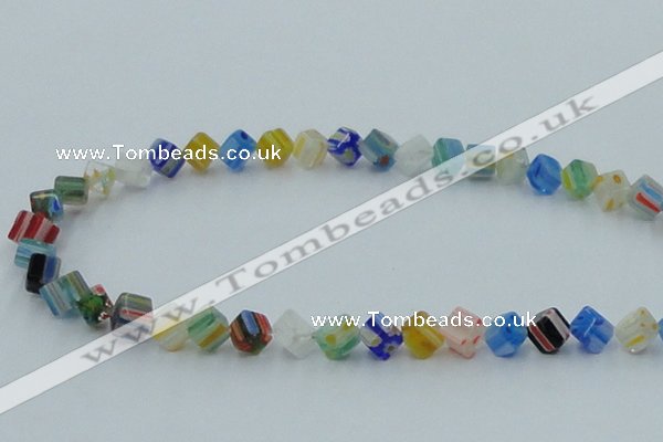 CLG568 16 inches 6*6mm cube lampwork glass beads wholesale