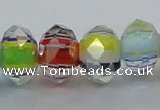 CLG57 13 inches 9*12mm faceted rondelle handmade lampwork beads