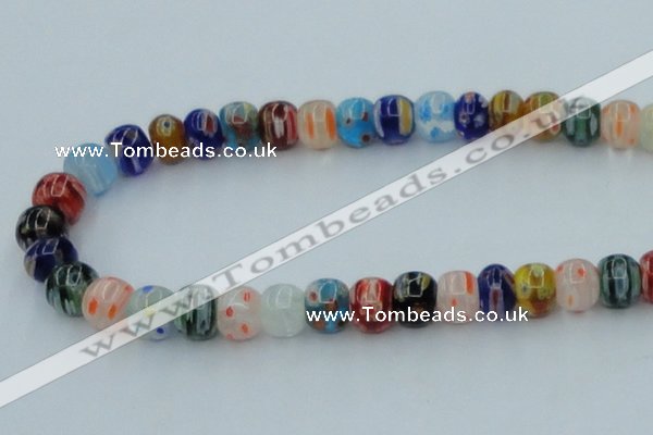 CLG571 16 inches 8*10mm rondelle lampwork glass beads wholesale