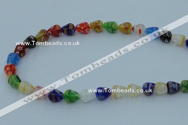 CLG572 16 inches 8*11mm teardrop lampwork glass beads wholesale