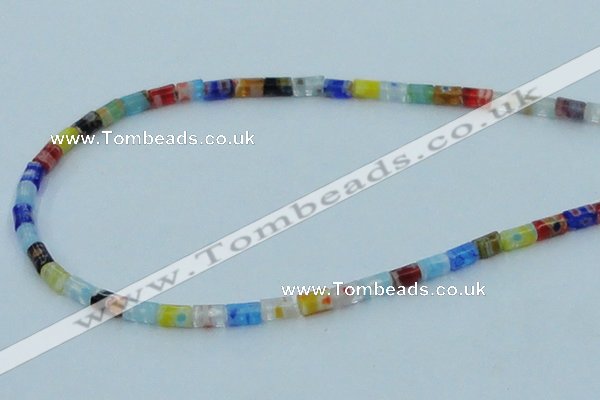 CLG575 16 inches 4*6mm cylinder lampwork glass beads wholesale