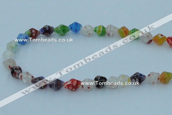 CLG577 16 inches 8*10mm rice lampwork glass beads wholesale